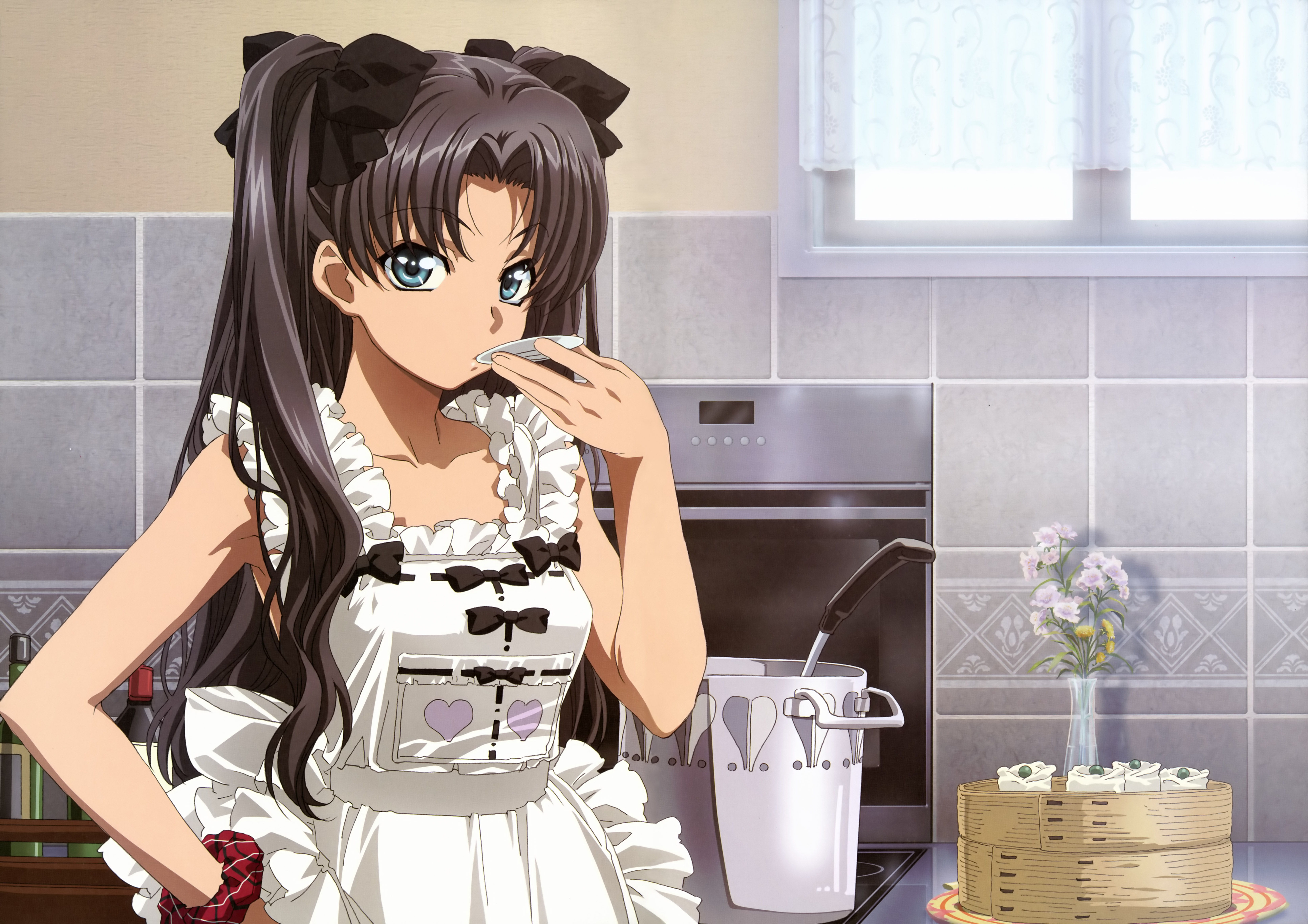 nakajima atsuko fate/stay night toosaka rin naked apron | #119885